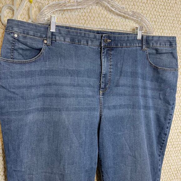 TALBOTS Simply Flattering 5 Pocket Womens Plus Size Ankle Length Jeans Size 26W - Picture 2 of 9